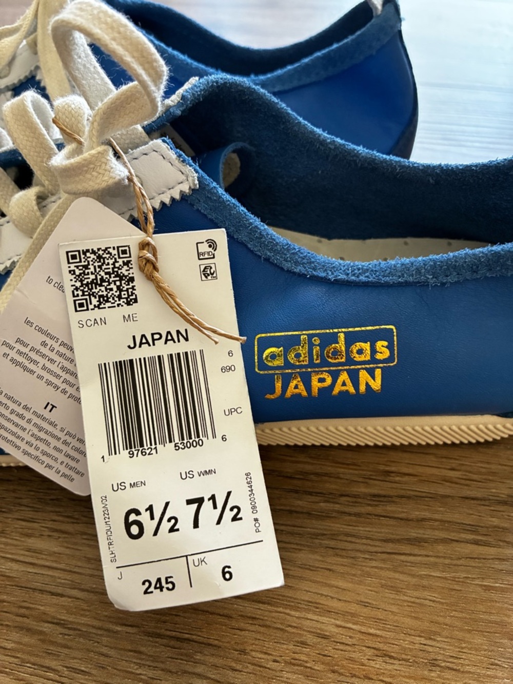 adidas Men’s Japan Bright Royal Blue Shoes Sneakers JS3773. - Picture 3 of 5